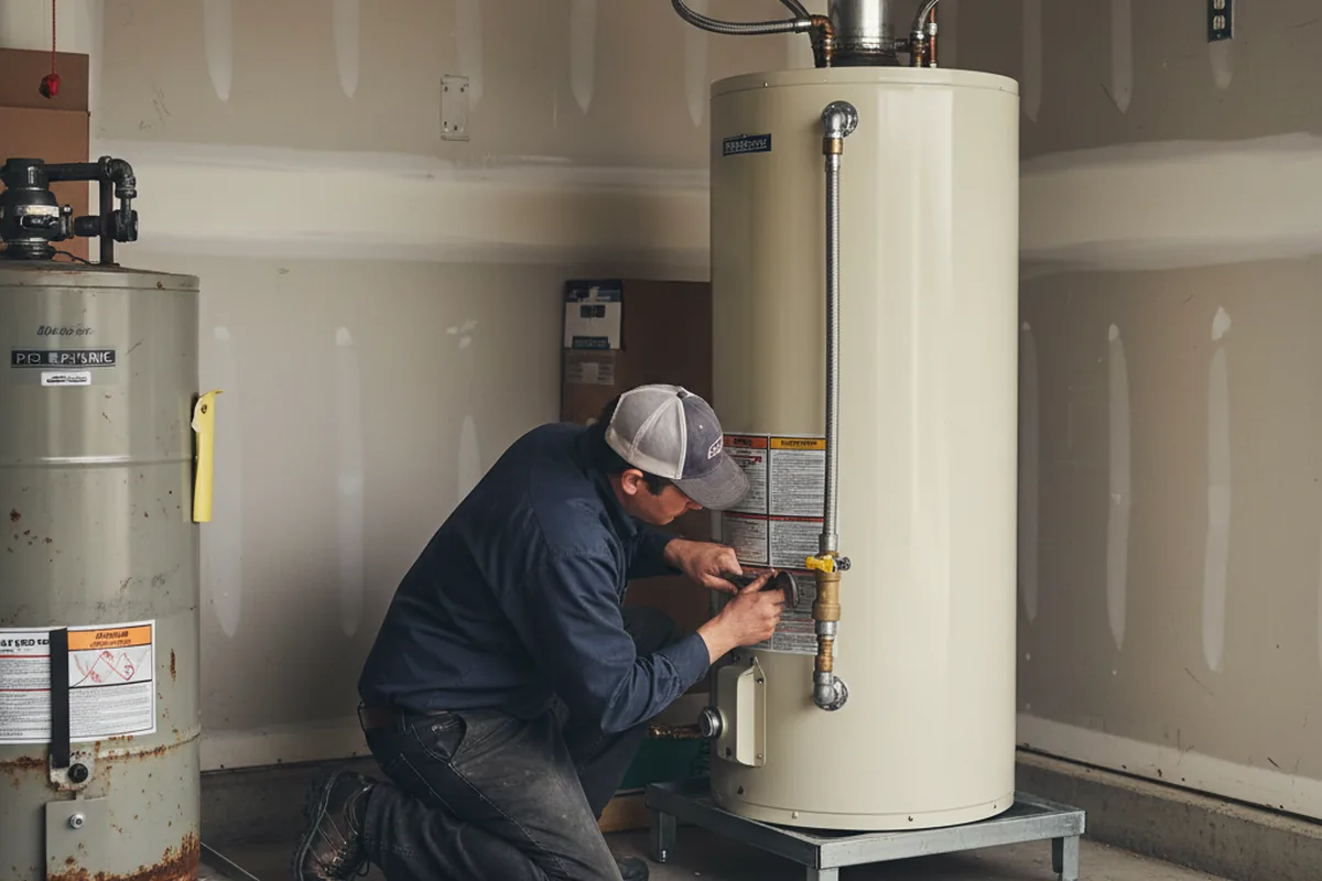 Water heater and shutoff valve replacement in Tiff City